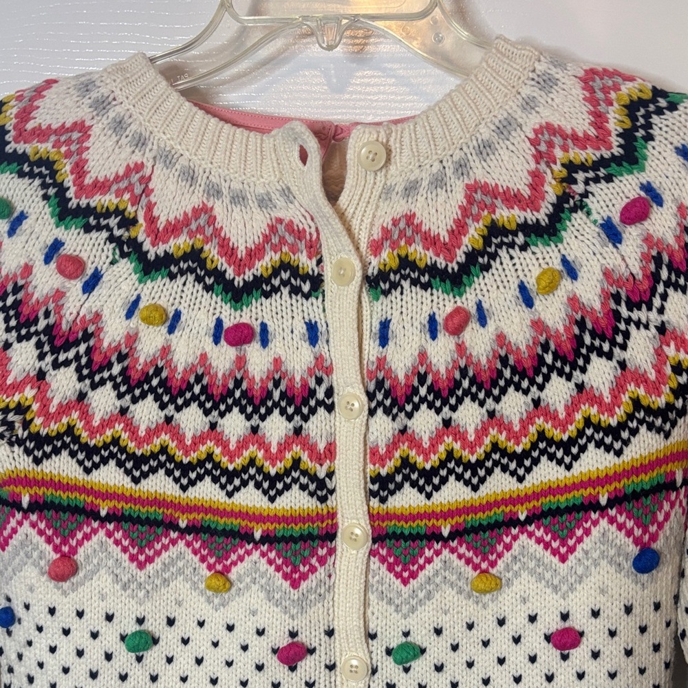 Talbots 2 pc Multicolor Fair Isle Inspired Pullover Sweater and Ruched LS Top SP - Picture 2 of 16